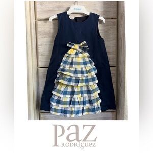 Paz Rodrigues 36m Spanish linen blue dress